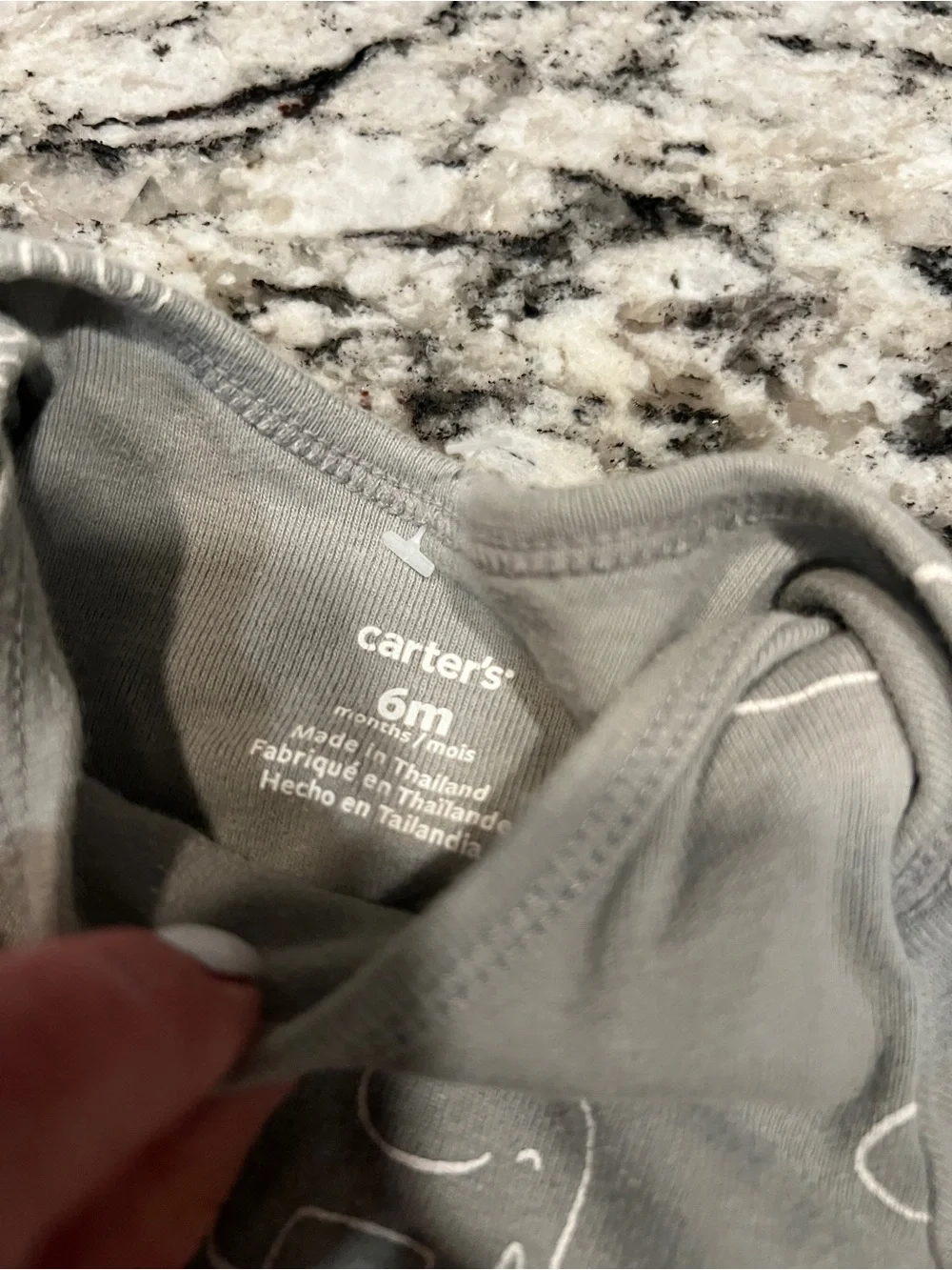 Carter’s 6M Short Sleeve Bodysuit Bundle | Gray Animal & Black Stripe Onesies